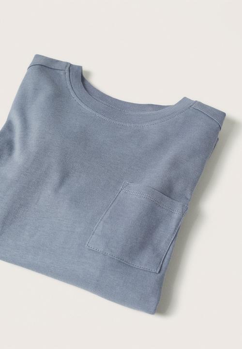 MANGO - T-shirt basica - medium blue