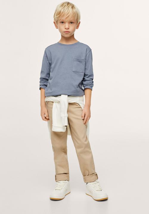 MANGO - T-shirt basica - medium blue