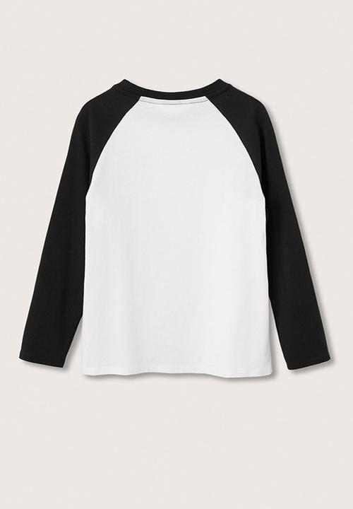 MANGO - T-shirt noise - white & black