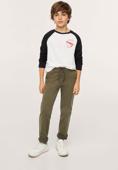 MANGO - T-shirt noise - white & black