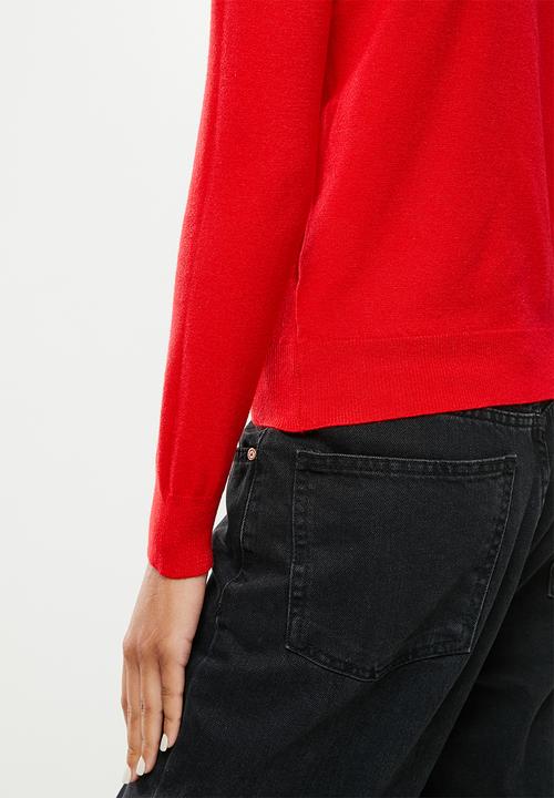 dailyfriday - V-neck sweater - red
