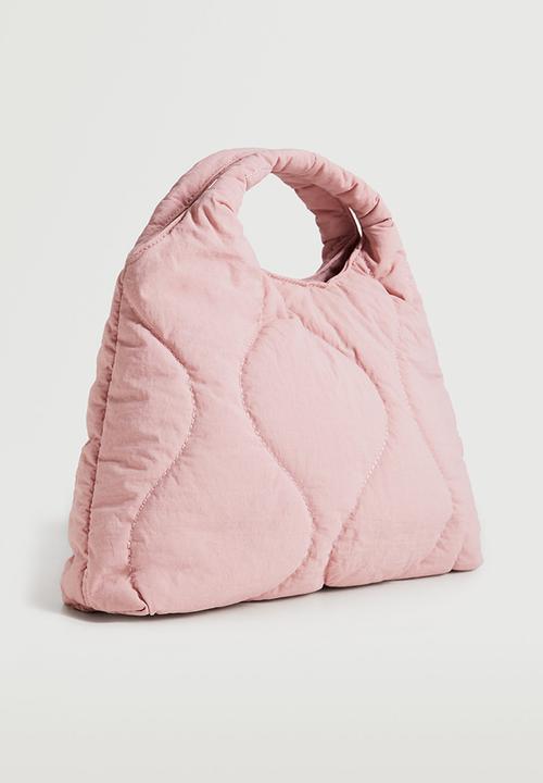 MANGO - Quilted handbag - pastel pink