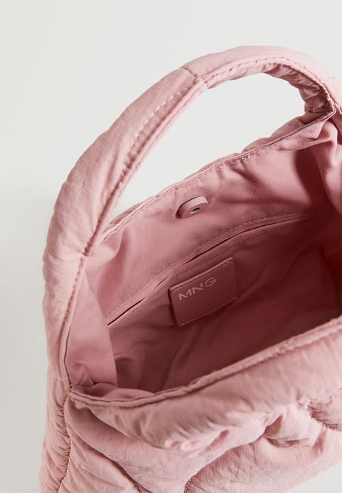 MANGO - Quilted handbag - pastel pink