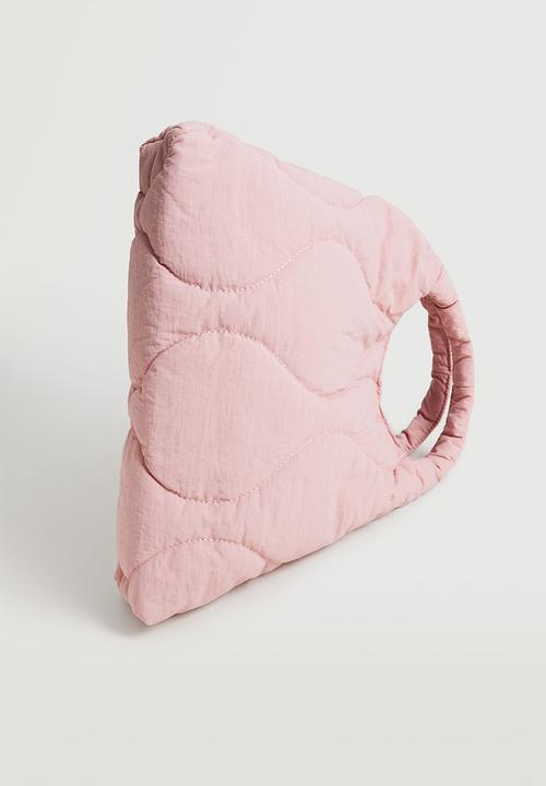 MANGO - Quilted handbag - pastel pink