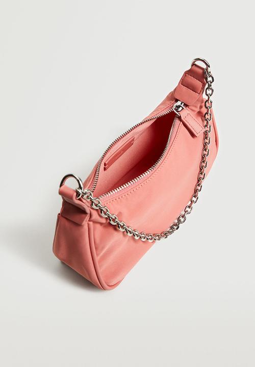 MANGO - Multi-position baguette bag - pale pink