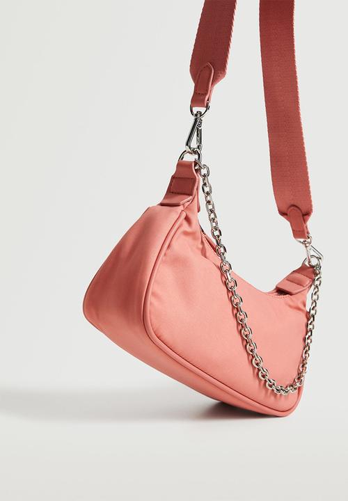 MANGO - Multi-position baguette bag - pale pink