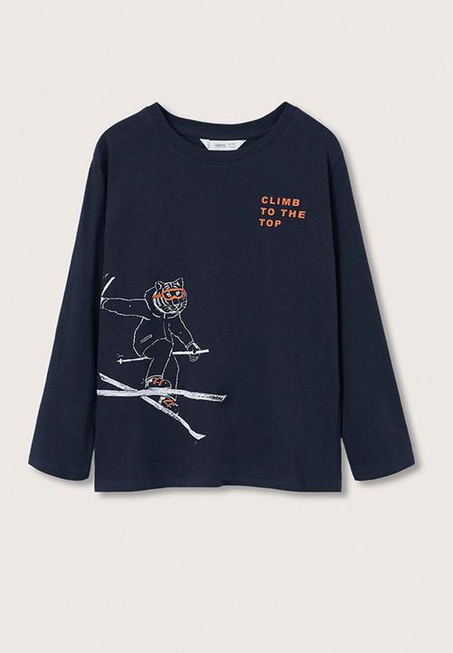 MANGO - T-shirt bestial - navy