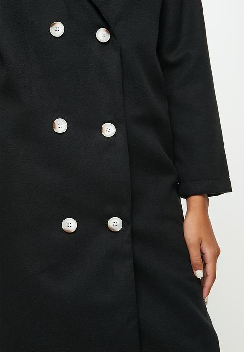 dailyfriday - Double breasted coat - black