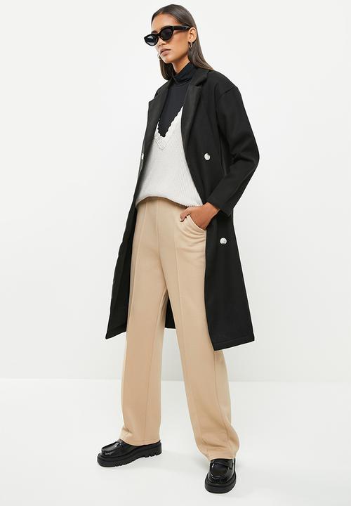 dailyfriday - Double breasted coat - black