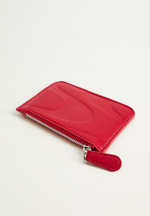 MANGO - Embossed zipper wallet - red