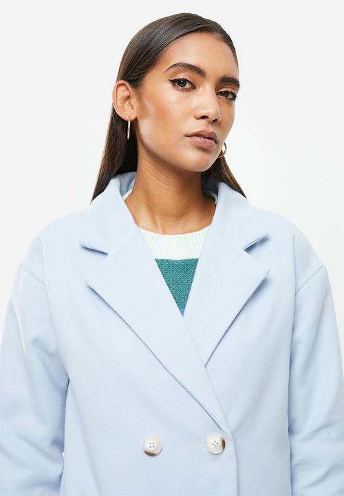 dailyfriday - Double breasted coat - dusty blue