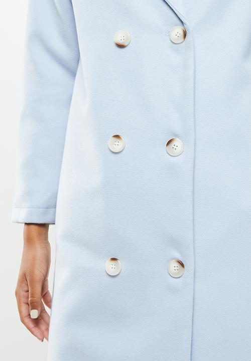 dailyfriday - Double breasted coat - dusty blue