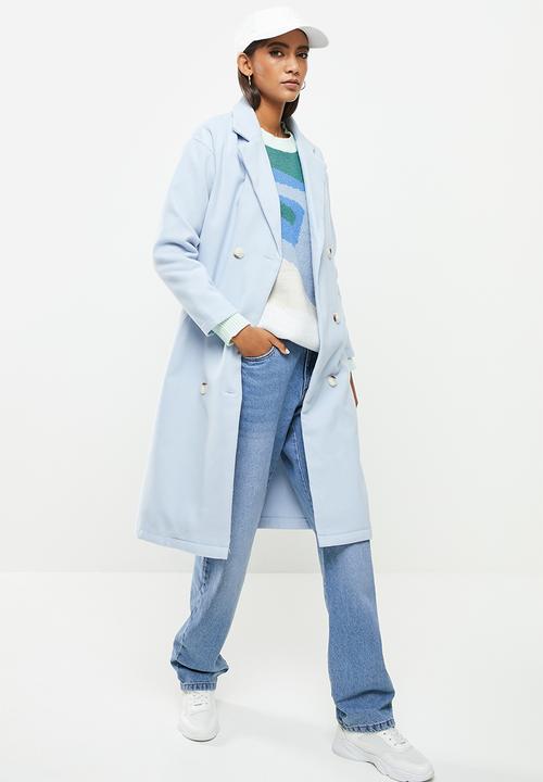 dailyfriday - Double breasted coat - dusty blue