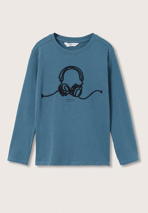 MANGO - T-shirt connect - dark blue
