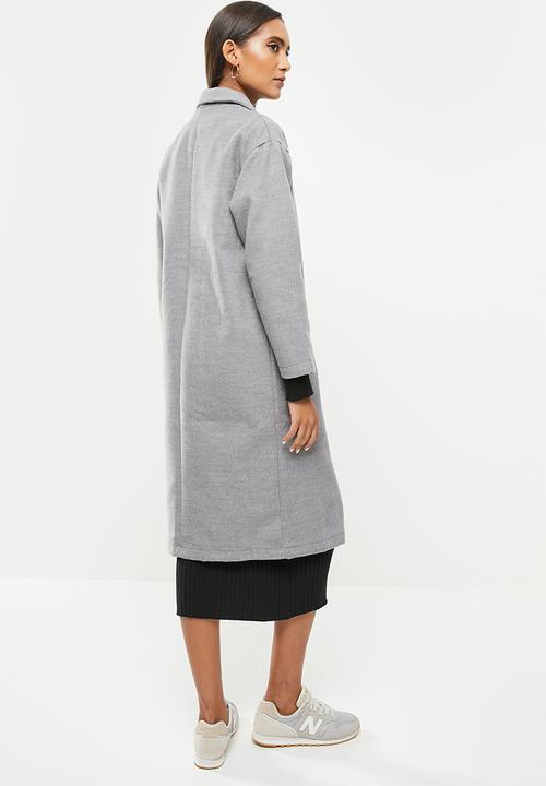 dailyfriday - Double breasted coat - grey melange