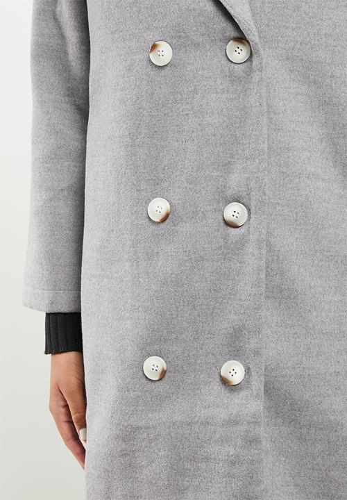 dailyfriday - Double breasted coat - grey melange