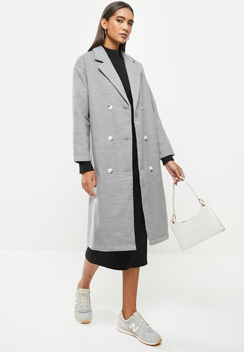 dailyfriday - Double breasted coat - grey melange