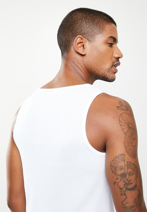 Superbalist - 2 pack rib vests - white