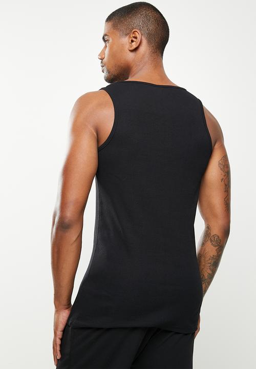 Superbalist - 2 pack rib vests - black & white