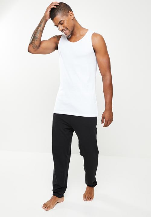 Superbalist - 2 pack rib vests - black & white