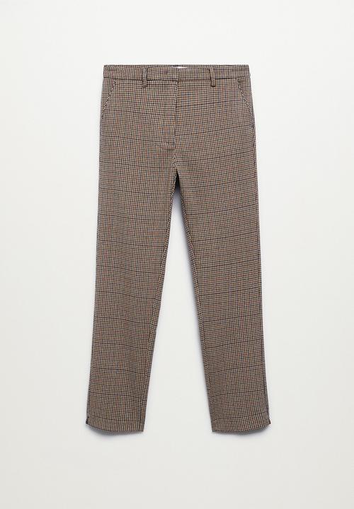 MANGO - Trousers warm - brown