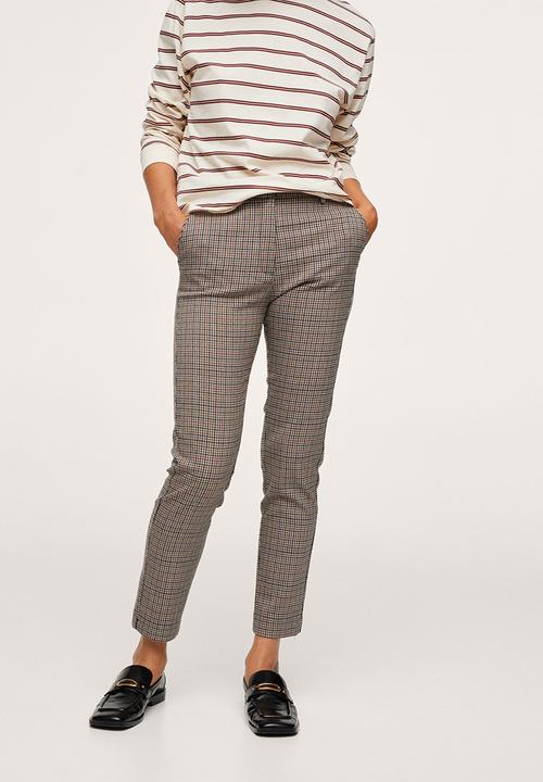 MANGO - Trousers warm - brown