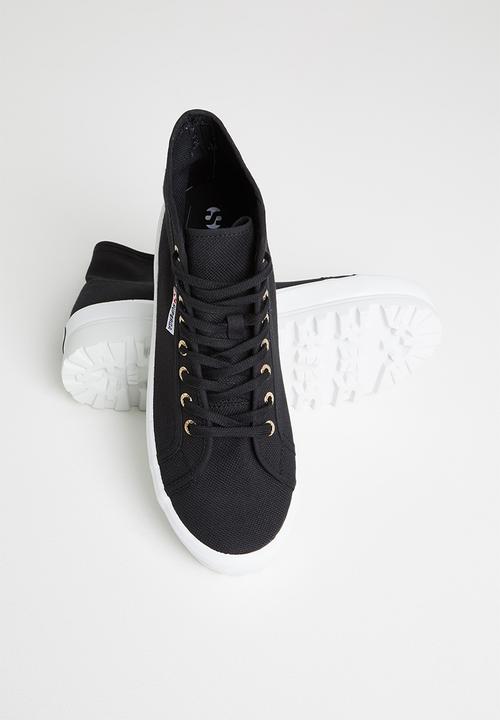 SUPERGA - 2341 cotu alpina boot - black & pale gold