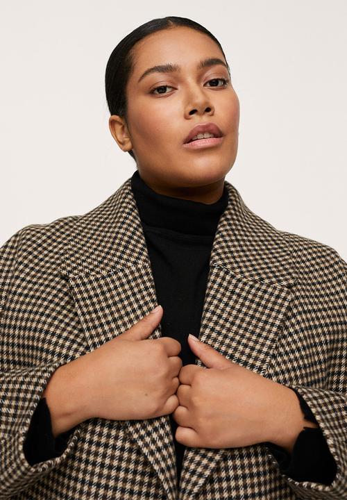 MANGO - Plus coat cuadra - brown