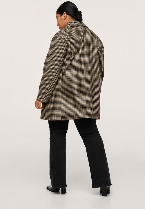 MANGO - Plus coat cuadra - brown