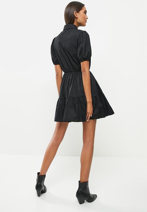 SISSY BOY - Poplin dress with buttons - black