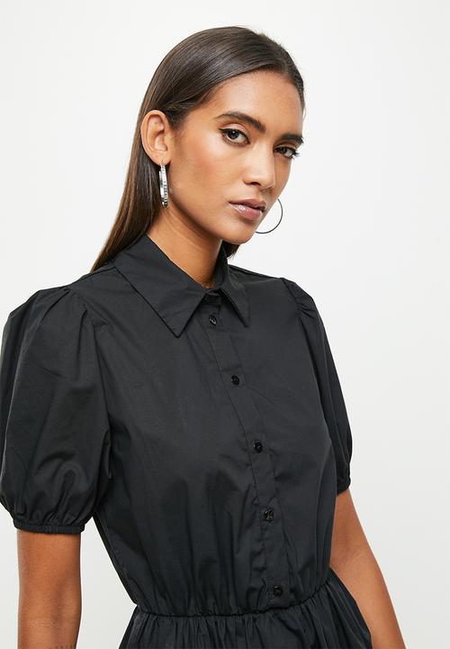 SISSY BOY - Poplin dress with buttons - black