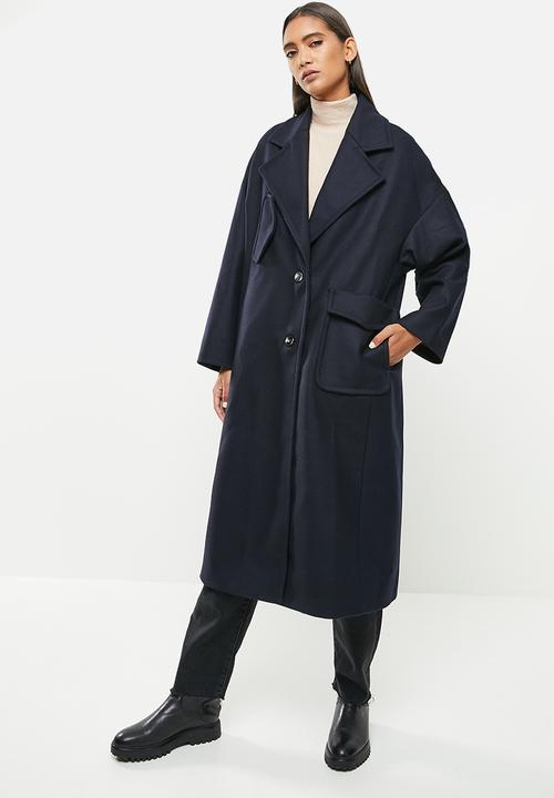 MANGO - Coat pocket - navy 