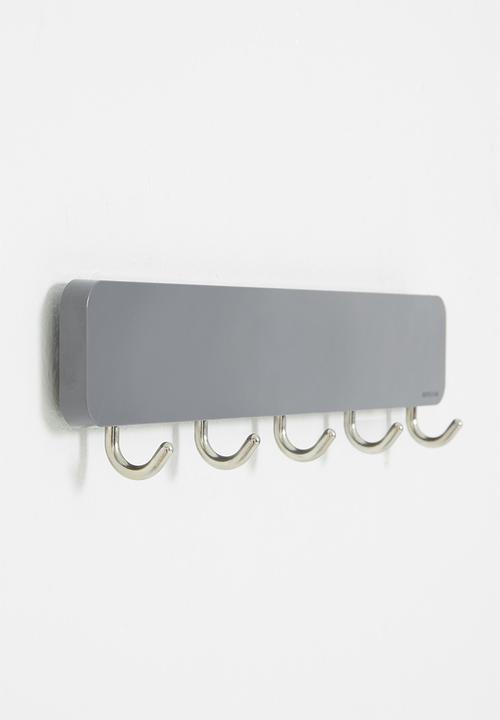 Litem - Wall hook - 5 hooks - grey