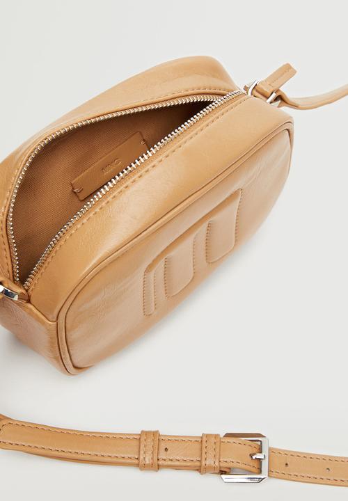 MANGO - Crossbody bag with logo - medium brown