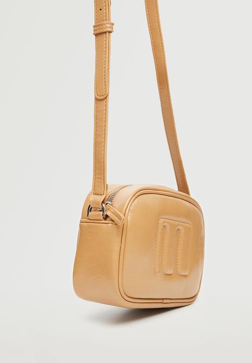 MANGO - Crossbody bag with logo - medium brown