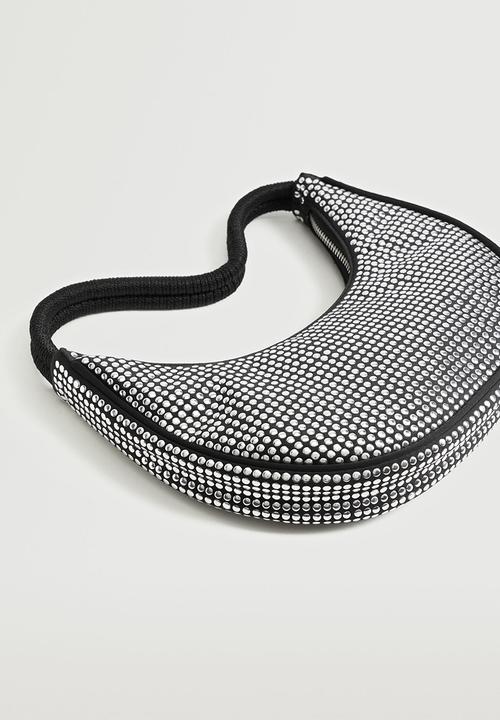 MANGO - Glossy baguette bag - black