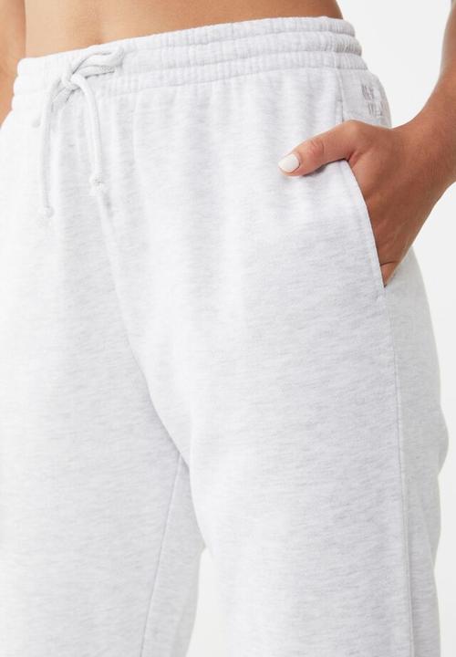 Cotton On - Plush gym track pant - cloudy grey marle