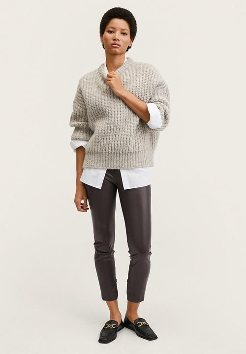 MANGO - Leggings londonpu - dark brown
