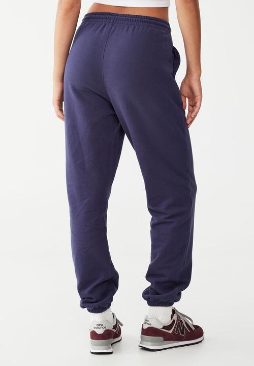 Cotton On - Plush gym track pant - vintage navy