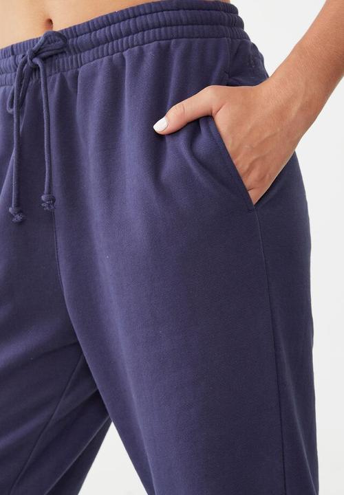 Cotton On - Plush gym track pant - vintage navy