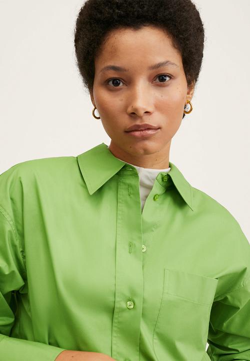 MANGO - Shirt regu - green