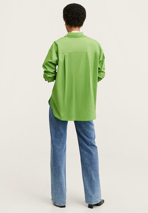 MANGO - Shirt regu - green