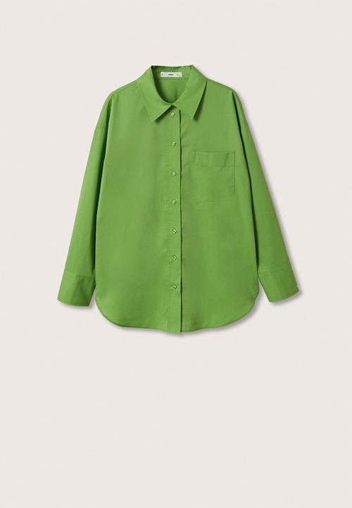MANGO - Shirt regu - green
