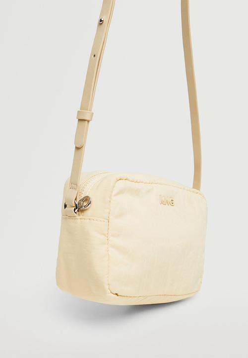 MANGO - Crossbody bag with logo - beige
