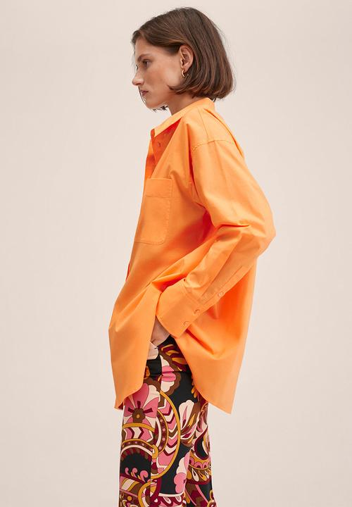 MANGO - Shirt regu - orange