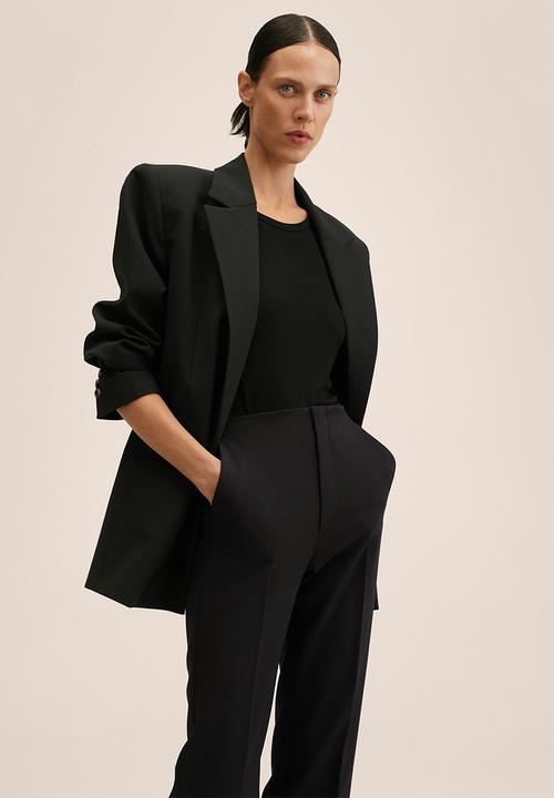 MANGO - Trousers hailey - black