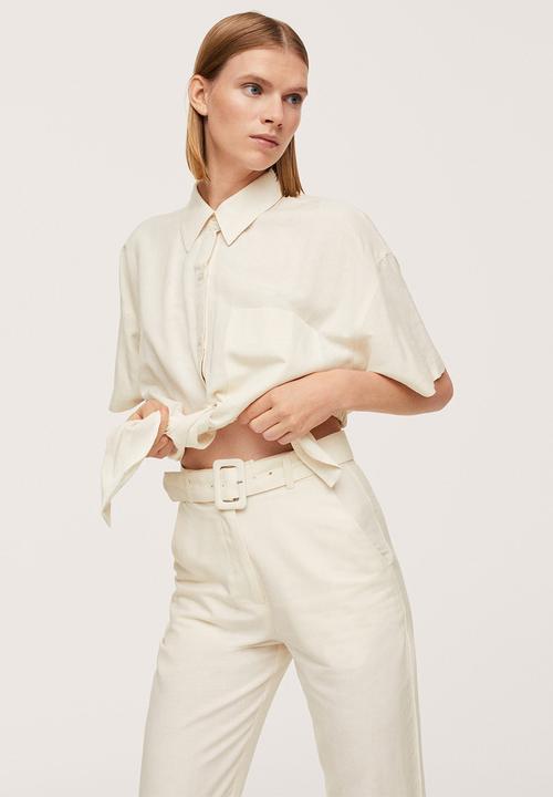 MANGO - Trousers mogambo-h - light beige