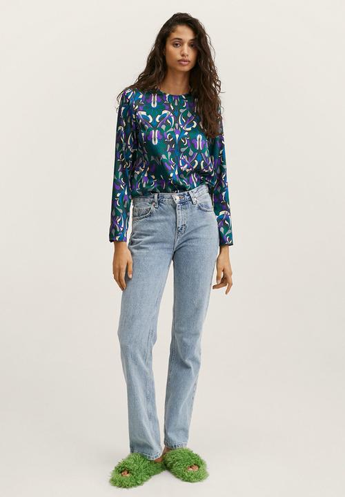 MANGO - Blouse quant - green