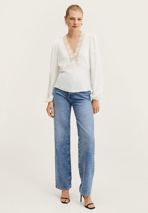 MANGO - Blouse leonor - off white 