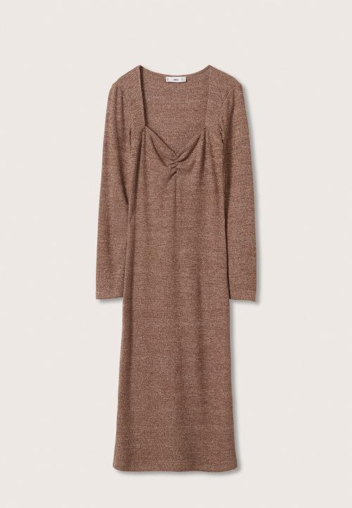 MANGO - Dress paulina - brown